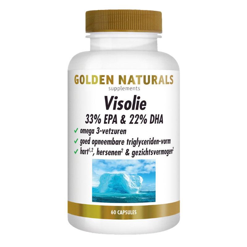 Golden Naturals Visolie 33% EPA & 22% DHA (60 - 180 softgel caps.)