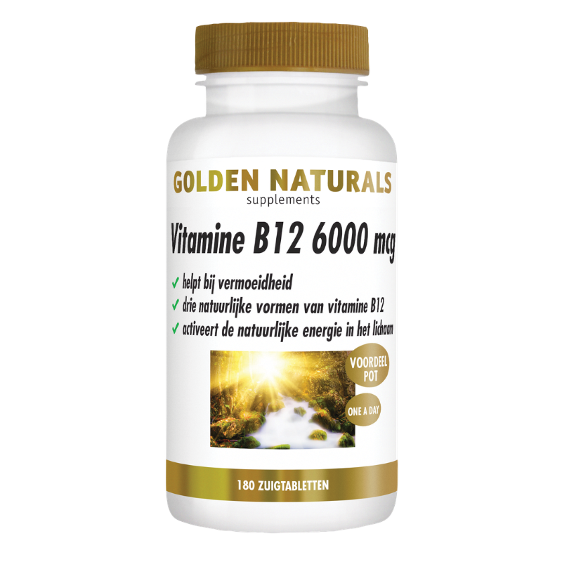 Golden Naturals Vitamine B12 6000 mcg (60 - 180 smelttabl.)