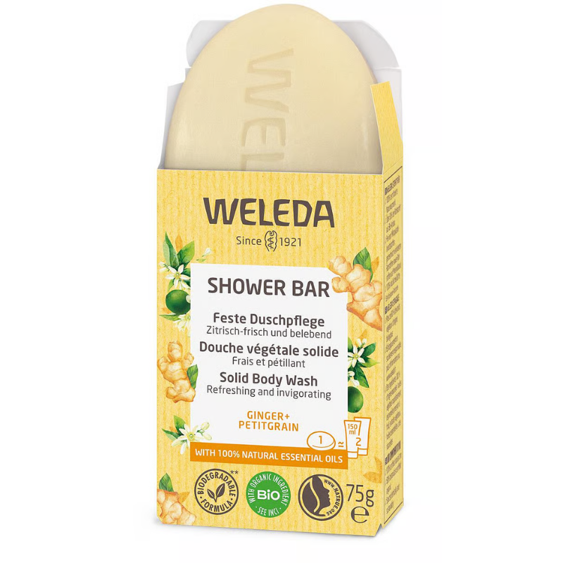 Weleda Shower Bar Ginger + Petitgrain (75 gram)