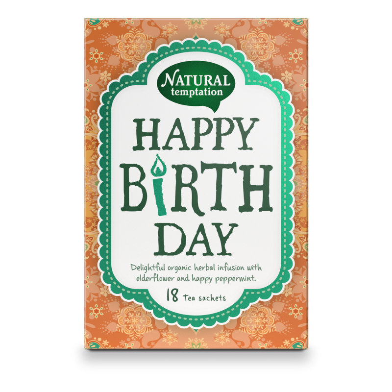 Natural Temptation Happy Birthday (18 theezakjes)
