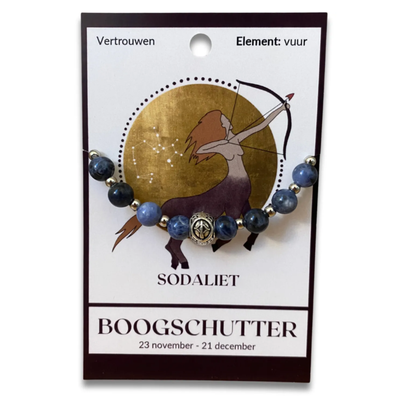 Sodaliet sterrenbeeld armband - Boogschutter