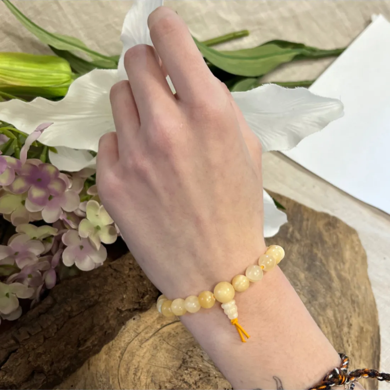 Calciet geel powerbead armband