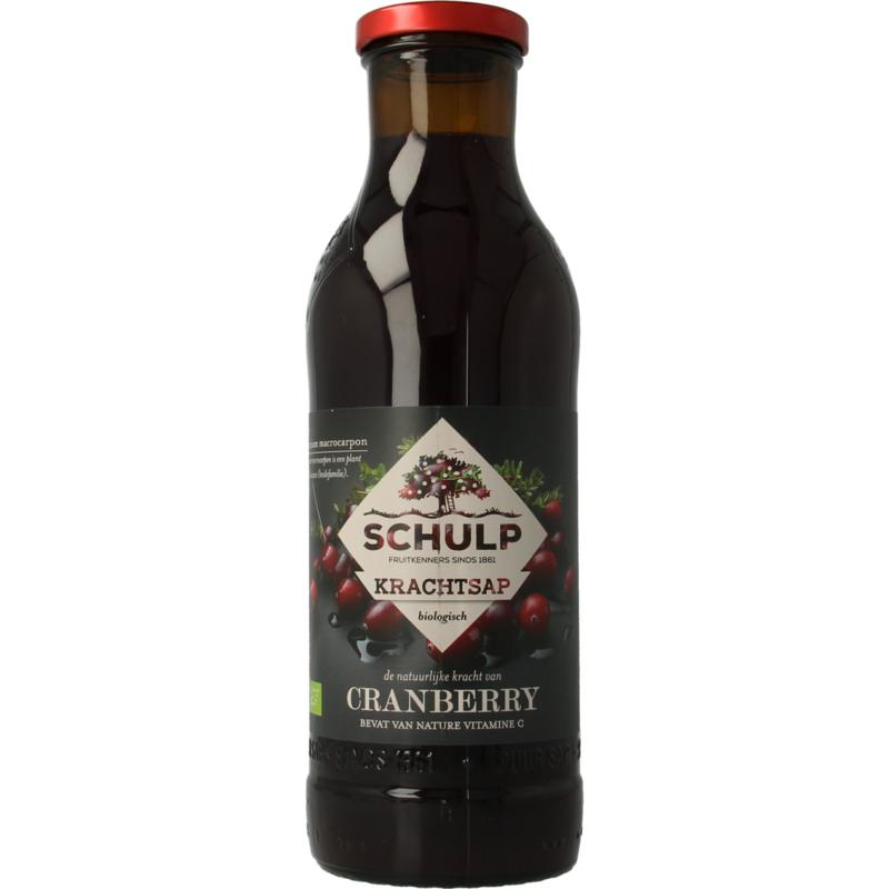 Schulp Krachtsap Cranberry puur (750 ml.)