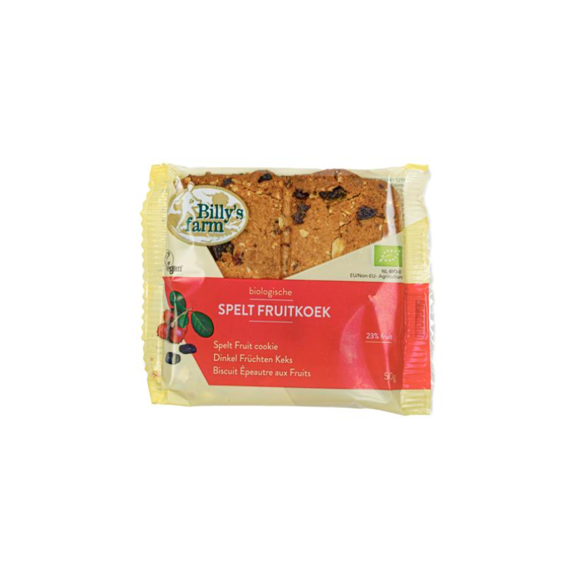 Billy"s Farm Spelt Fruitkoek (50 gram)
