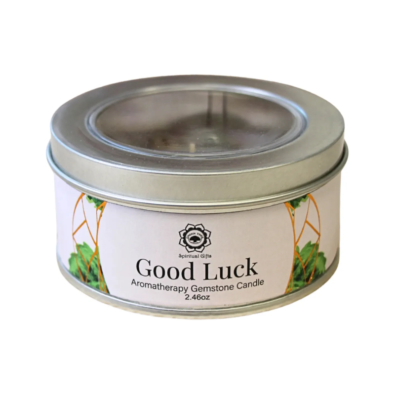 Geurkaars Good Luck met Groene Aventurijn