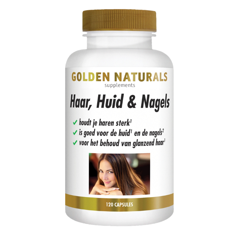 Golden Naturals Haar, Huid & Nagels (60 -120-180 vega. caps.)