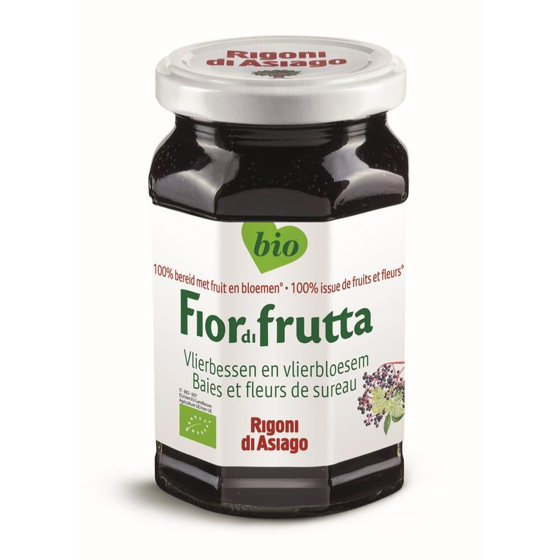 Fior di frutta Vlierbessen en vlierbloesem jam (250 gram)