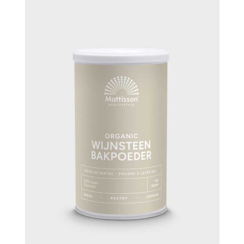 Mattisson Wijnsteen Bakpoeder (180 gram)
[mwwsrc:00e9d12260f3bfdbd9a99256e67e81cbf83dce92.jpg]