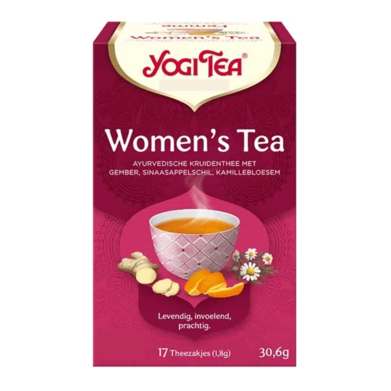 Yogi Tea Women's Tea (17 theezakjes)
[mwwsrc:012afff39d8e384f6d46f34267e6d7eb2df9568b.jpg]