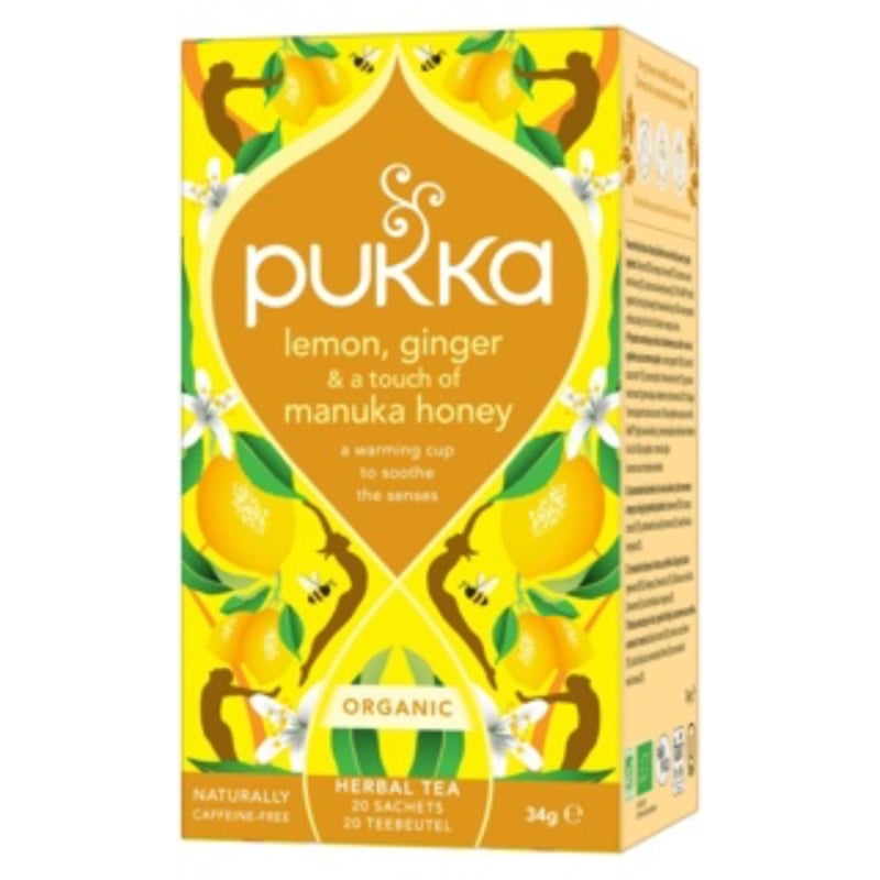 Pukka Lemon Ginger Manuka Honey  (20 theezakjes)
[mwwsrc:0175d9a4dc6fee787cd0b97f5d3d3650a6e6ead4.jpg]