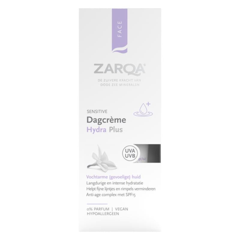 Zarqa Dagcreme hydra plus sensitive SPF15 (50 ml.)
[mwwsrc:0588d65571bdbbd55b8d06c56699b9376e983e3b.jpg]