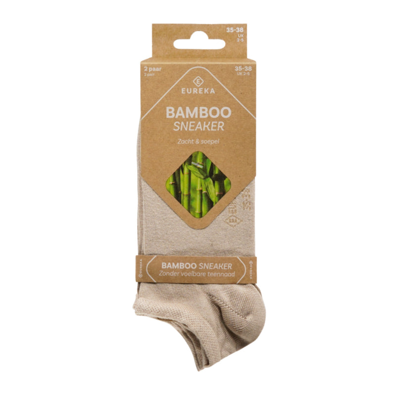 Eureka Bamboo Sneaker Sokken Sand 2 pak
[mwwsrc:22acc950f9fd44c1dfea4904c6a8544af62e531e.jpg]