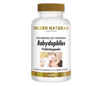 Golden Naturals Babydophilus Probioticapoeder (83 gram)
[mwwsrc:257d68aeff4ee3fe08525694f0fdf3f29b42d840.jpg]