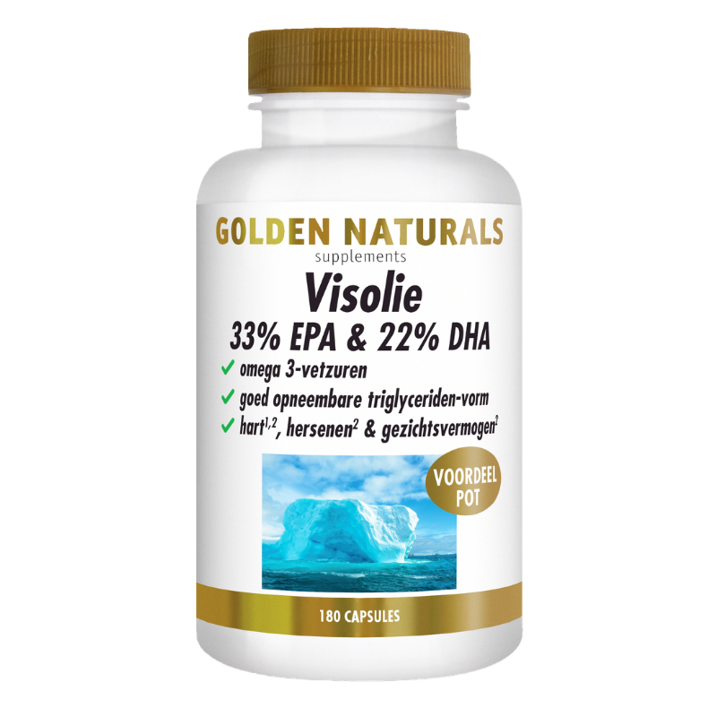Golden Naturals Visolie 33% EPA & 22% DHA (60 - 180 softgel caps.)