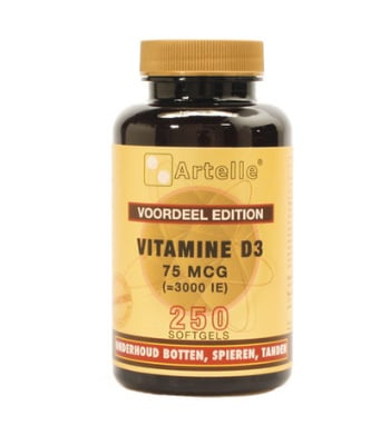Artelle Vitamine D3 75MCG (100 / 250 caps.)
[mwwsrc:3b9f7510cf7cb8eeb7c92c8556d2a1f2b759d3df.jpg]