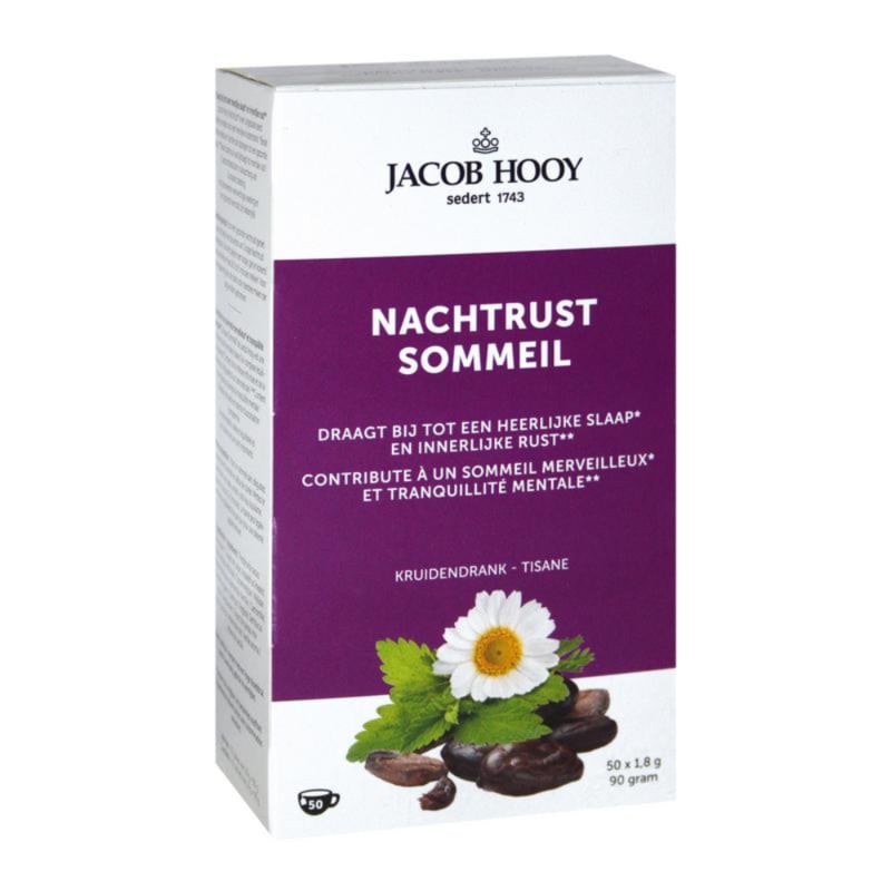 Jacob Hooy  Nachtrust thee (50 theezakjes)
[mwwsrc:518437dfec991799406d51df89716f1117b68142.jpg]