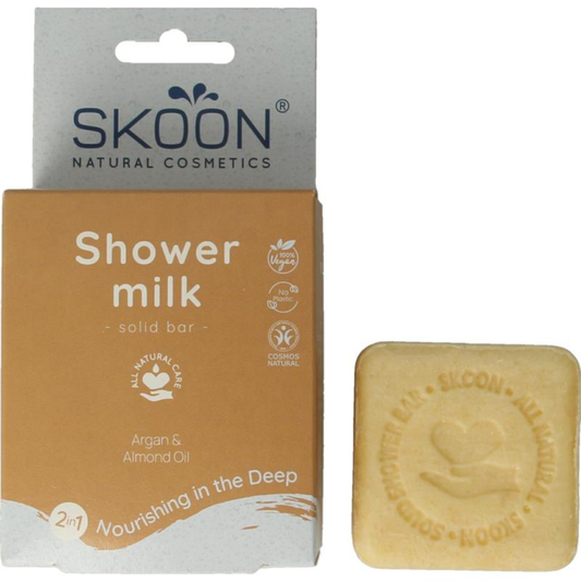 Skoon Solid shower milk nourishing into the deep 2-in-1 (90 gram)
[mwwsrc:5299f766b21619b44ff1bb41d5bf9312b23871cd.png]