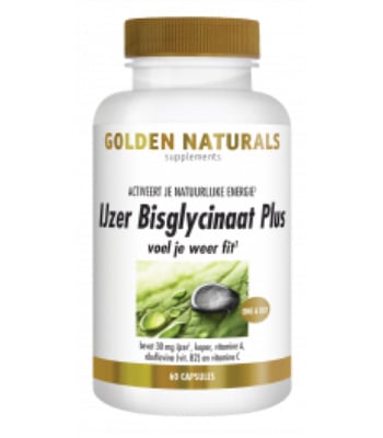 Golden Naturals  IJzer Bisglycinaat Plus (60 -180 vega. caps.)
[mwwsrc:61ab9edd1d26f21a9e0d31096fa9731013094ce4.jpg]
