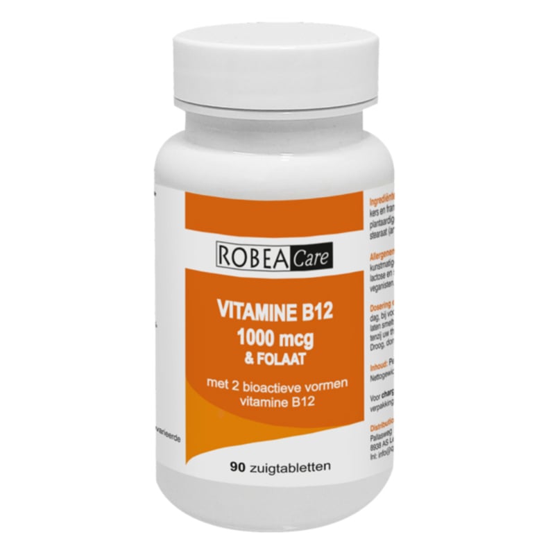 RobeaCare Vitamine B12 + Folaat (90 - 180 vegan. zuigtabl.)
[mwwsrc:67a5e021cdb95e85a4a7c5f2f26ae1bff91dcea3.jpg]