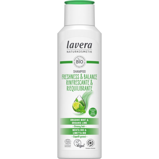 Lavera Shampoo freshness & balance (250 ml.)
[mwwsrc:74836a8e77e5a730c5f2505bec199dea56e9263b.png]