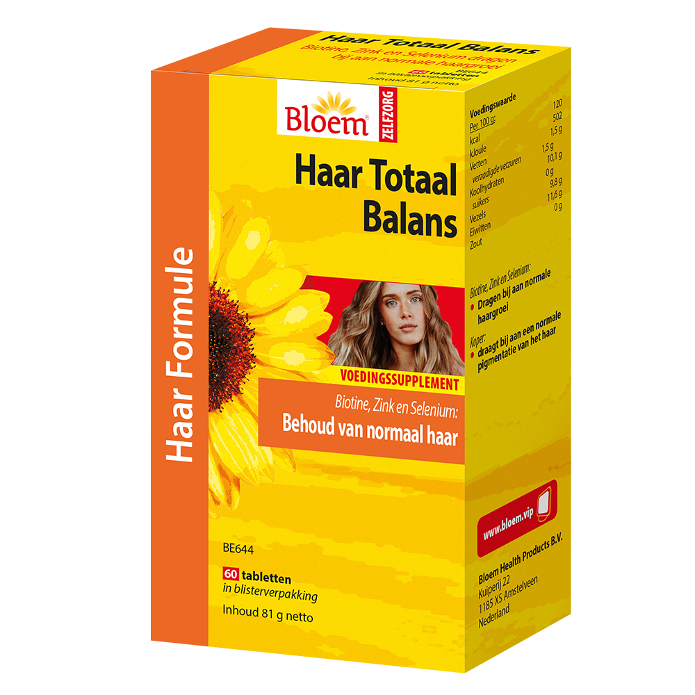 Bloem Natuurproducten  Haar totaal balans (60 tabl.)
[mwwsrc:7b7cd2135f3f4cad0e4845adaab6a31a245399cb.png]