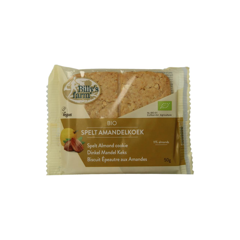 Billy's Farm Spelt amandelkoek (50 gram)