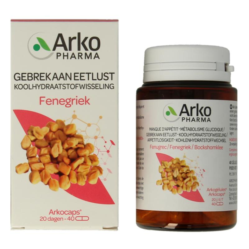 Arkocaps Fenegriek (40 caps.)
[mwwsrc:a0df2283fa6a5966b3436b2fb79592baac168c3d.png]