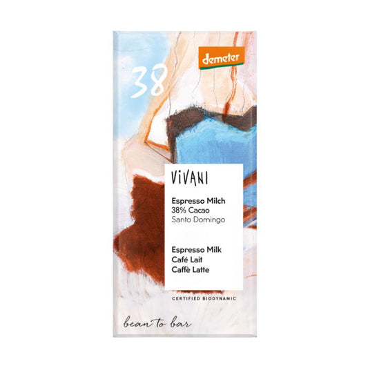 Vivani Chocolade Demeter melk espresso 38% (90 gram)
[mwwsrc:a34bd1a391548373f38cec12406a02e5cdf955dc]