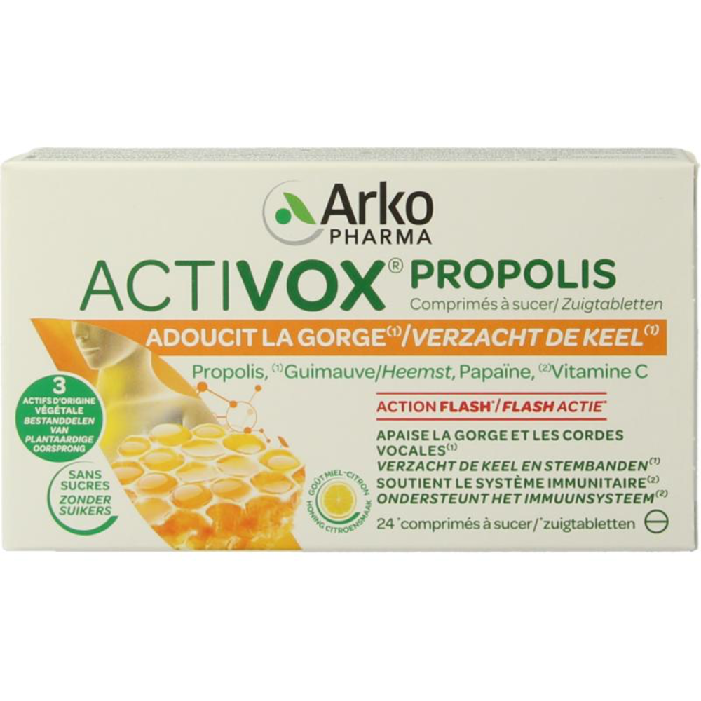 Arkopharma  Activox   Propolis keel pastilles (24 zuigtabl.)
[mwwsrc:a7f4cdef654b712335b04b596a86913db2da97ac.png]