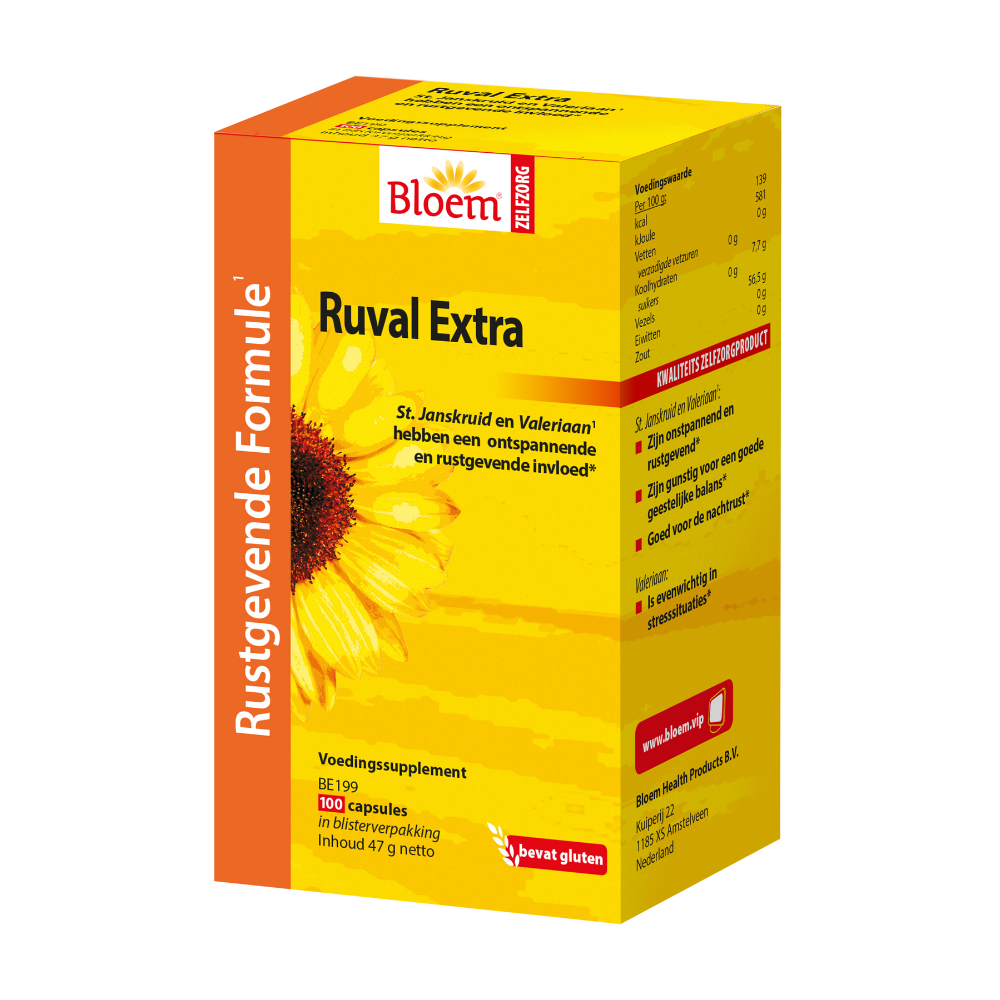 Bloem Natuurproducten Ruval Extra (100 vega. caps.)
[mwwsrc:aea2d6258dbd4af2c49aa70184afa4cee607d622.png]