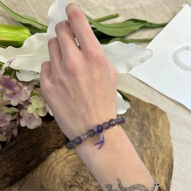 Amethist powerbead armband