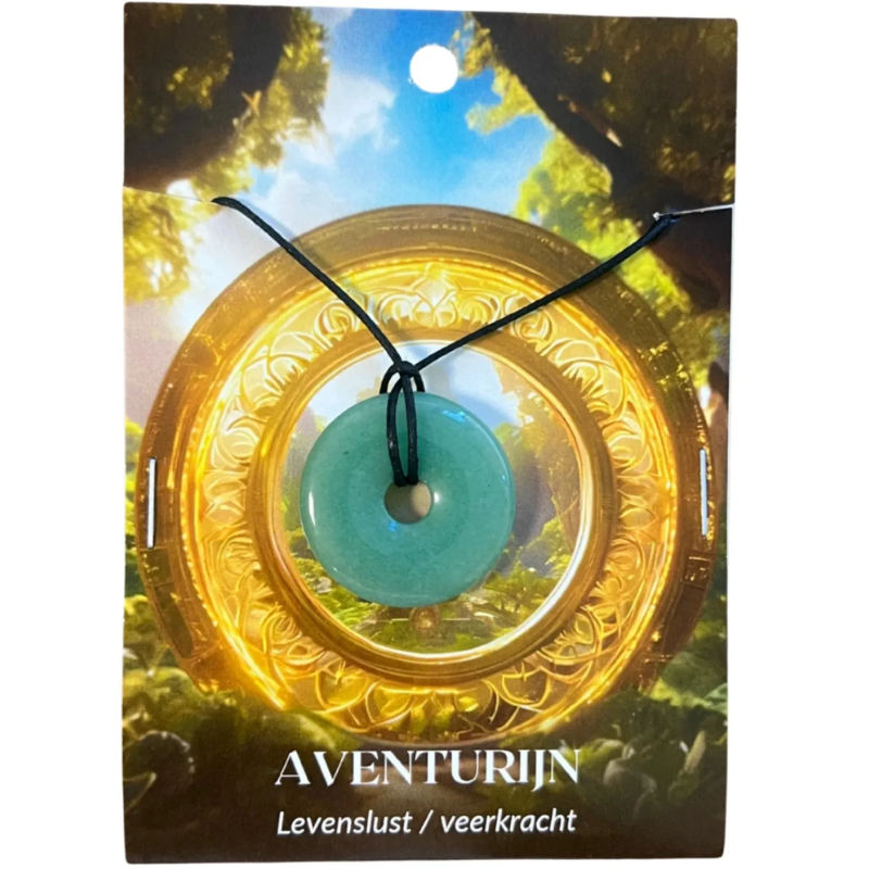 Aventurijn donut  hanger