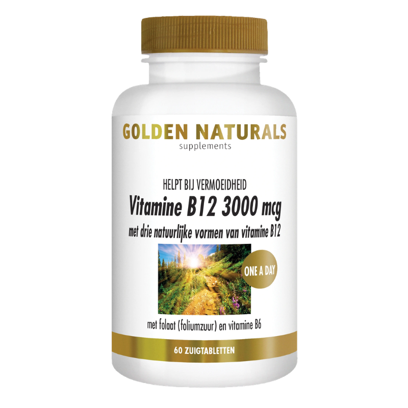 Golden Naturals  Vitamine B12 3000 mcg (60 zuigtabl.)
