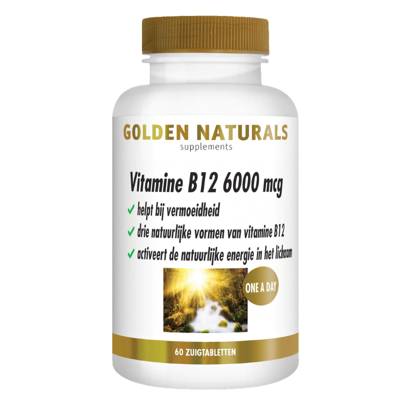 Golden Naturals Vitamine B12 6000 mcg (60 - 180 smelttabl.)