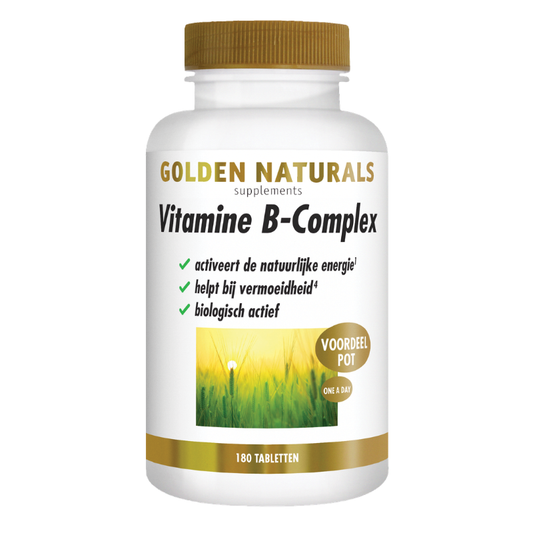 Golden Naturals Vitamine B-complex Bioactief (60 - 180 vega. tabl.)