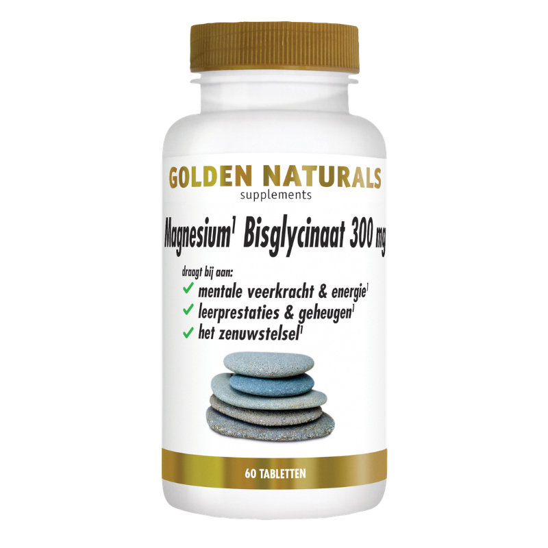 Golden Naturals Magnesium Bisglycinaat (60 - 90 - 180 vega. tabl.)