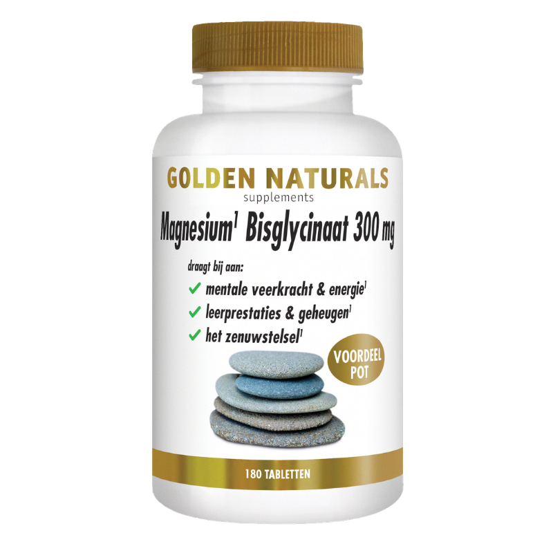 Golden Naturals Magnesium Bisglycinaat (60 - 90 - 180 vega. tabl.)