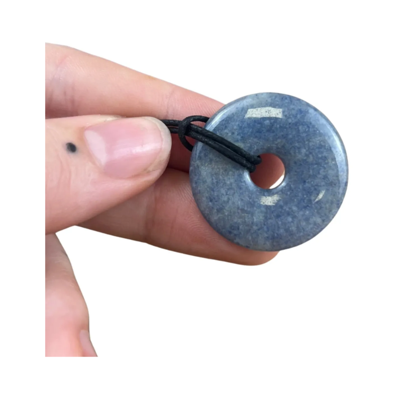 Blauwe kwarts donut hanger