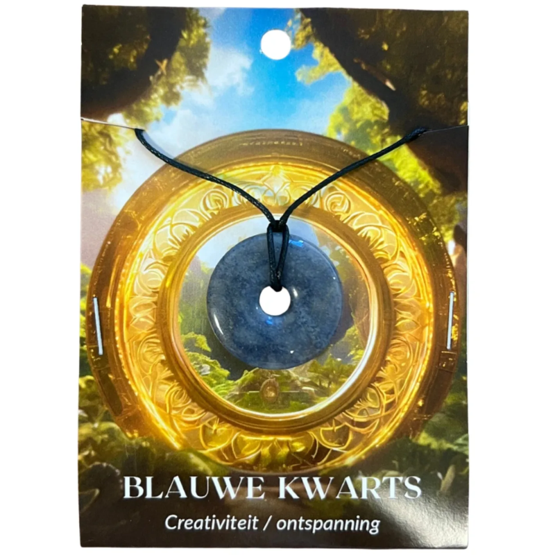 Blauwe kwarts donut hanger