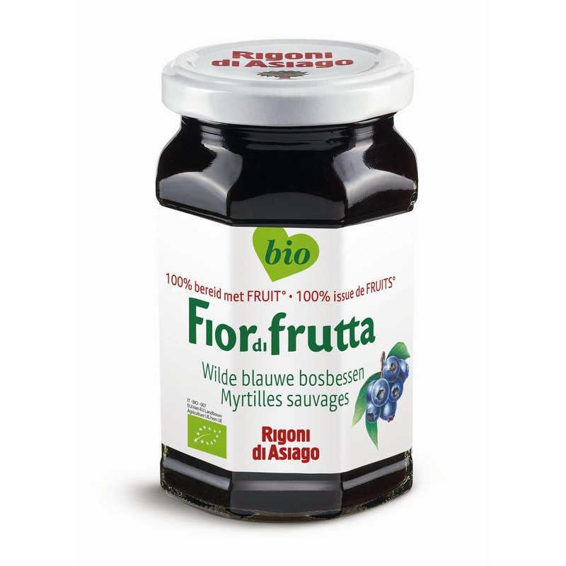Fior di frutta Blauwe bosbesjam (250 gram)
