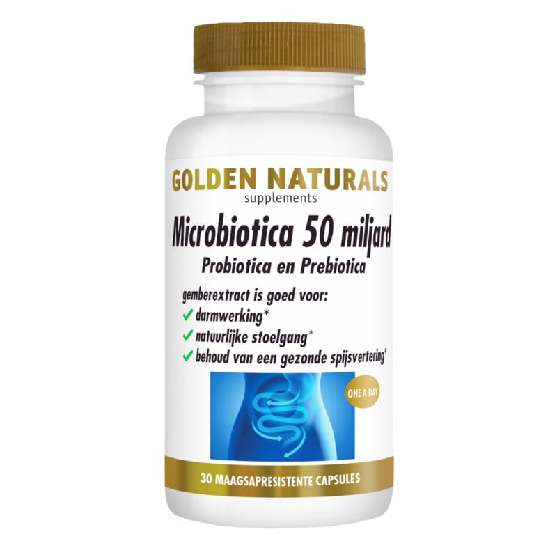 Golden Naturals Microbiotica 50 miljard (14 - 30 - 60 maagsapresistente caps.)
[mwwsrc:c57b944873432617c36da3e97f8f1d354264cf2e.jpg]