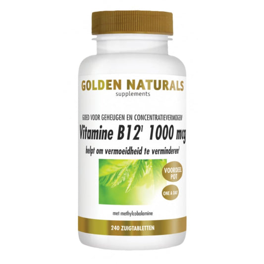 Golden Naturals Vitamine B12 1000mcg (100 - 240 vega. zuigtabl.)
[mwwsrc:c6f594222aeaf76bcf866dcaeeac1bc67e33500d.jpg]