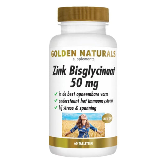 Golden Naturals Zink Bisglycinaat 50 mg (60 vega. tabl.)
[mwwsrc:c7abd521f2aecd230c3348e6a09101b9b411c6fa.jpg]