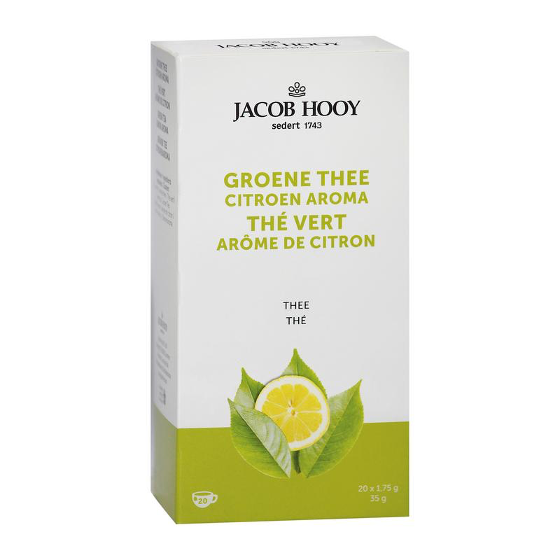 Jacob Hooy Groene thee citroen (20 theezakjes)