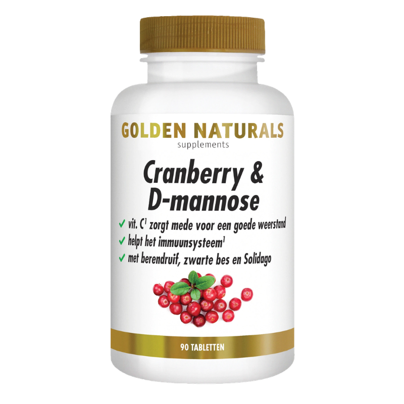 Golden Naturals Cranberry & D-mannose (90 -180 vega. tabl.)