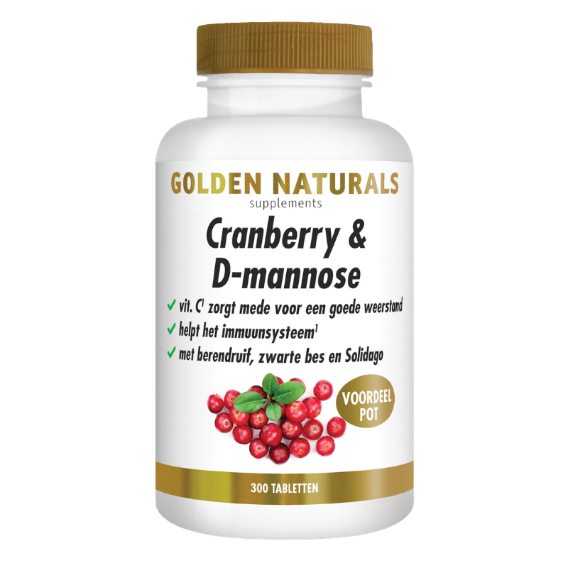 Golden Naturals Cranberry & D-mannose (90 -180 vega. tabl.)