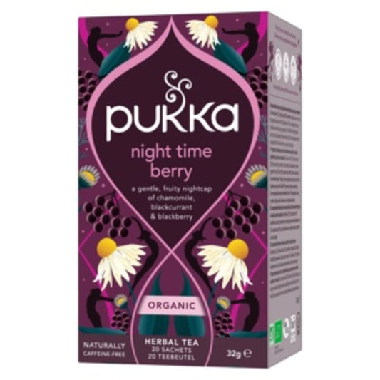 Pukka Night Time Berry (20 theezakjes)
[mwwsrc:e96eb9ca7fe38fb23f831b33baab2ee1ec61e3ac.jpg]