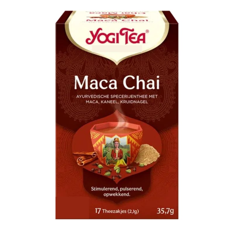 Yogi Tea Maca chai (17 theezakjes)
[mwwsrc:ec01c1b355a7f2ea8fa0c3a8ebbdf62a2696d572.jpg]