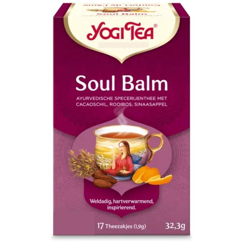 Yogi Tea Soul Balm (17 theezakjes)
[mwwsrc:f2dda48ef9a85b34bbb8086f79fc63f3fa9f941d.jpg]
