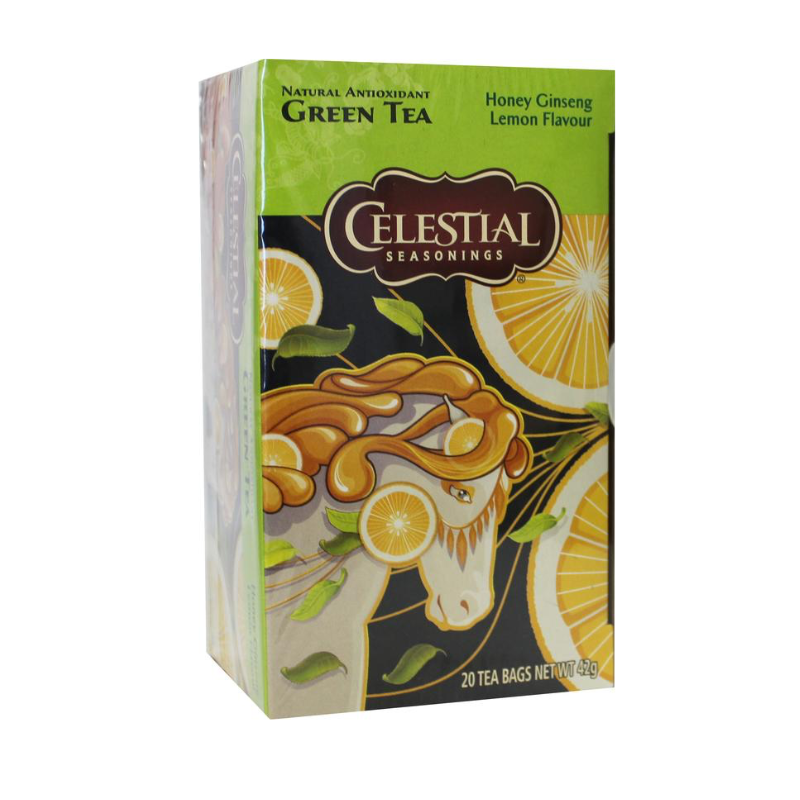 Celestial Seasonings Green Tea honey lemon ginseng (20 theezakjes)